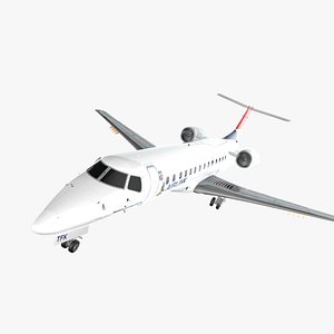 3D ZS-TFK Airlink Embraer ERJ-135LR L2326 model