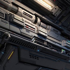 Sci-Fi Architecture Panels Pack vol 02 model