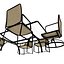 Muebles para piscina y patio con mecedora giratoria