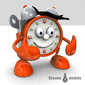 3d smiling clock model