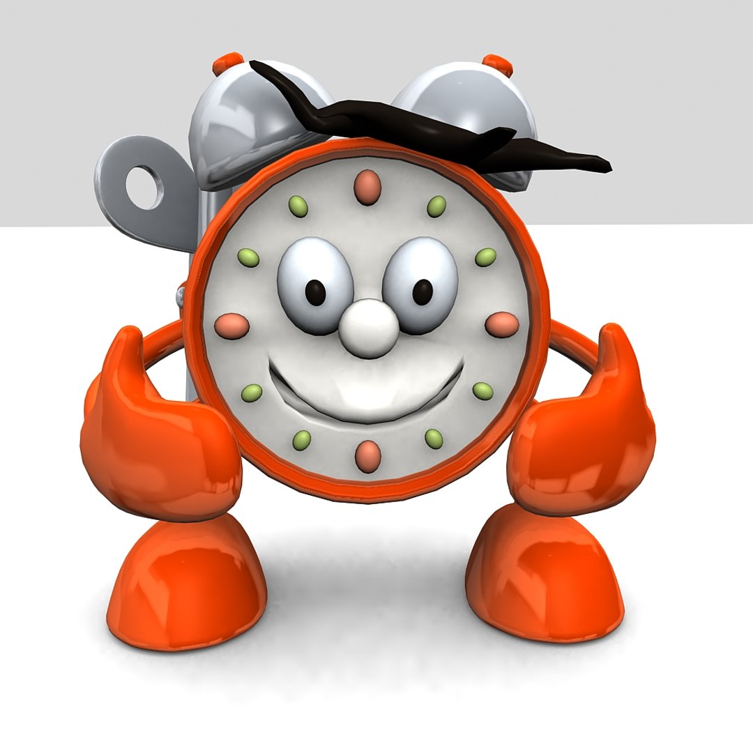 3d smiling clock model