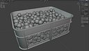 Peach Plastic Crate