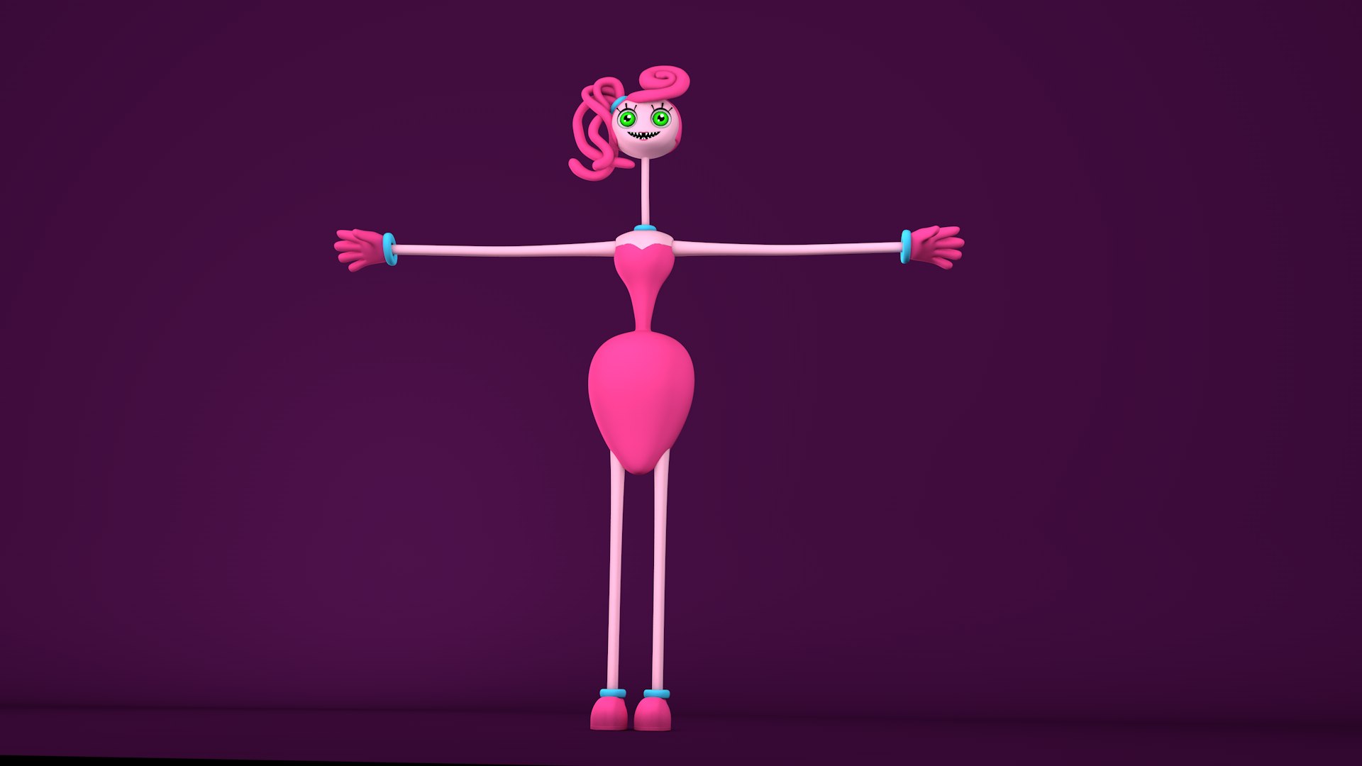 3D model Mommy long legs VR / AR / low-poly