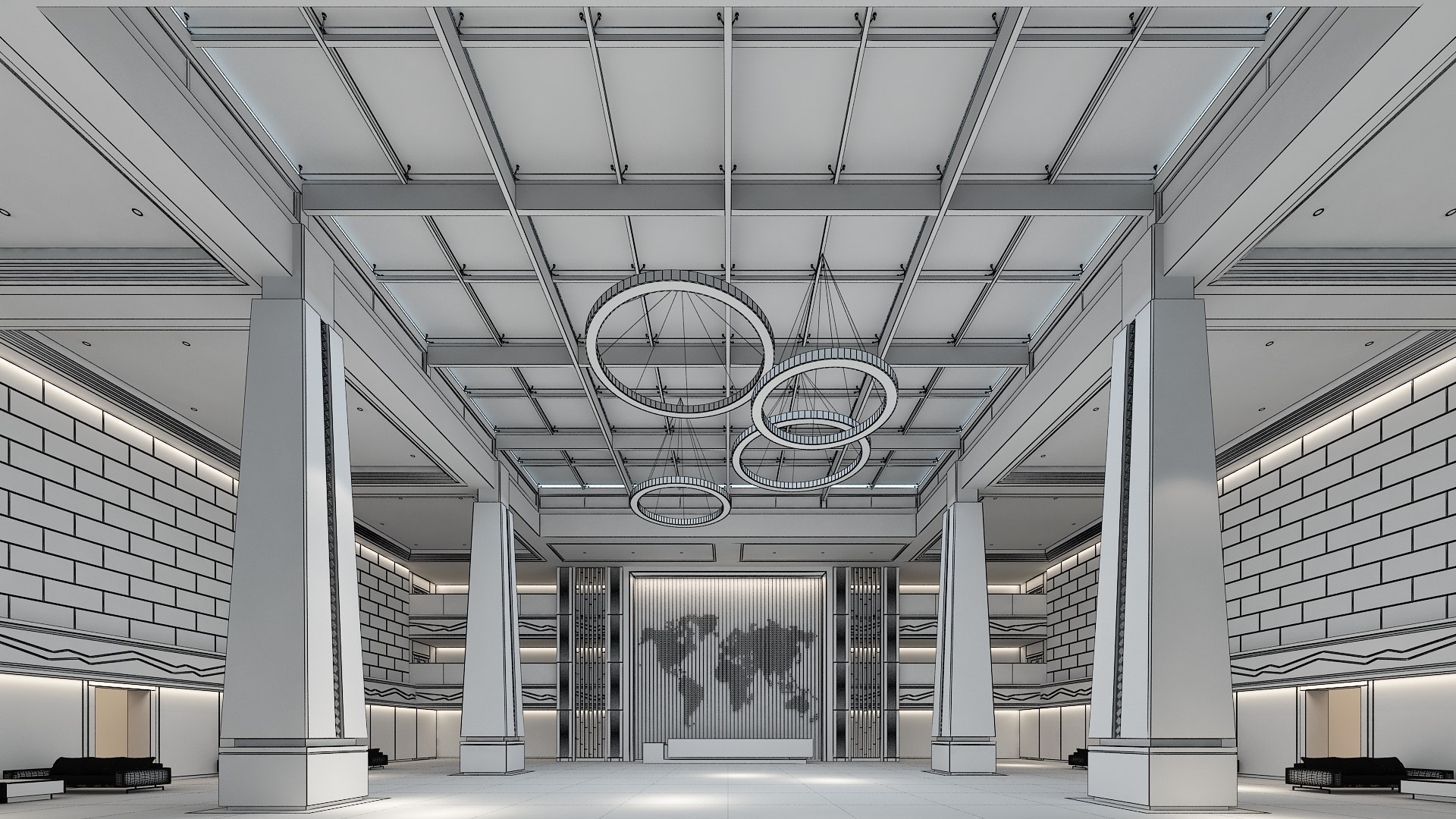Modern Hall Collection 04 3D Model - TurboSquid 2111925