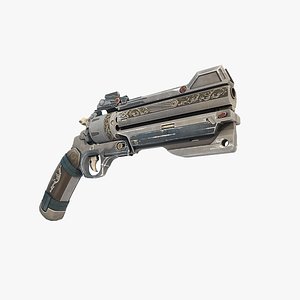 Luxury retro revolver 3D