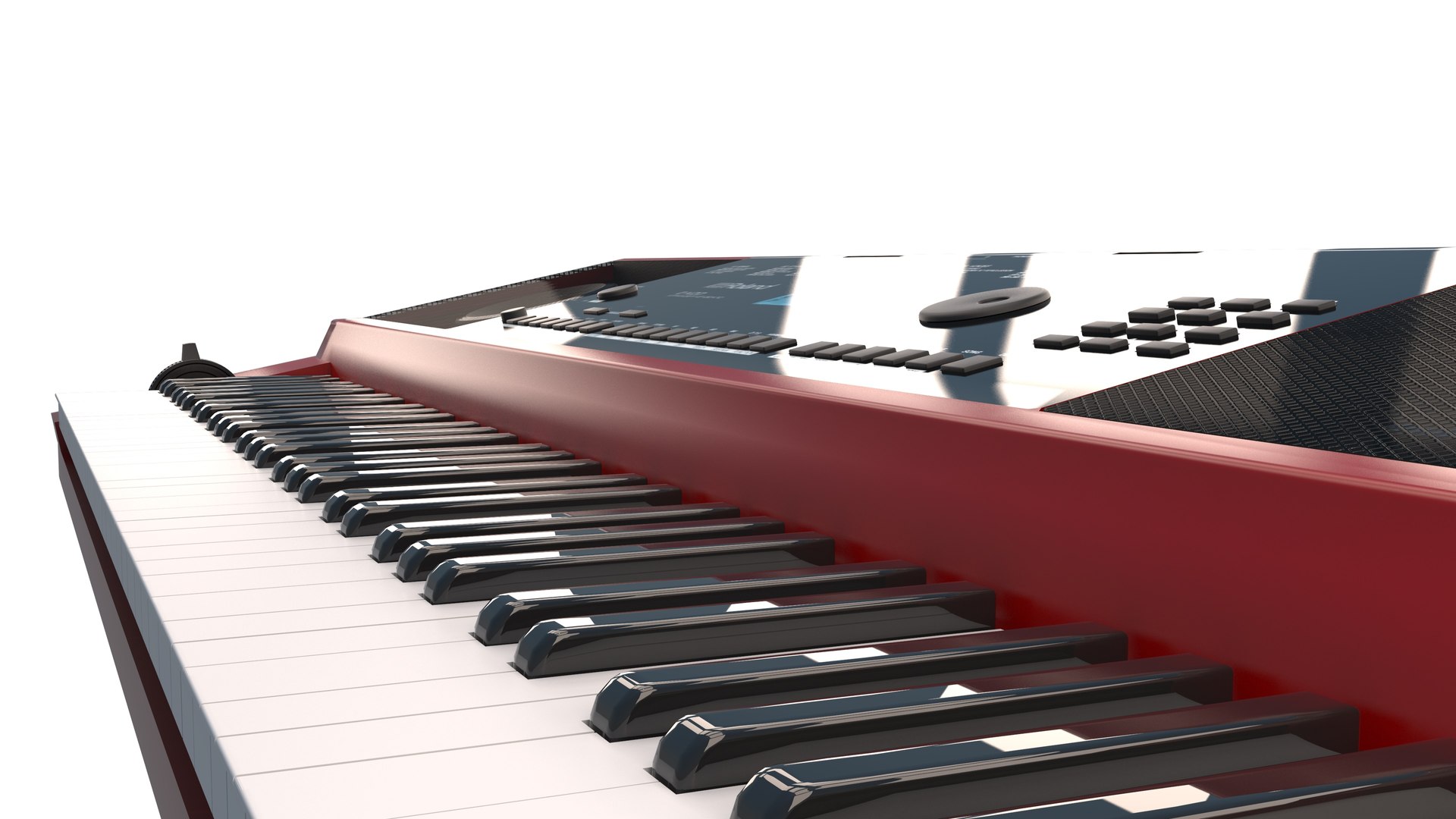 Roland Keyboard Red Clour Model - TurboSquid 1841079