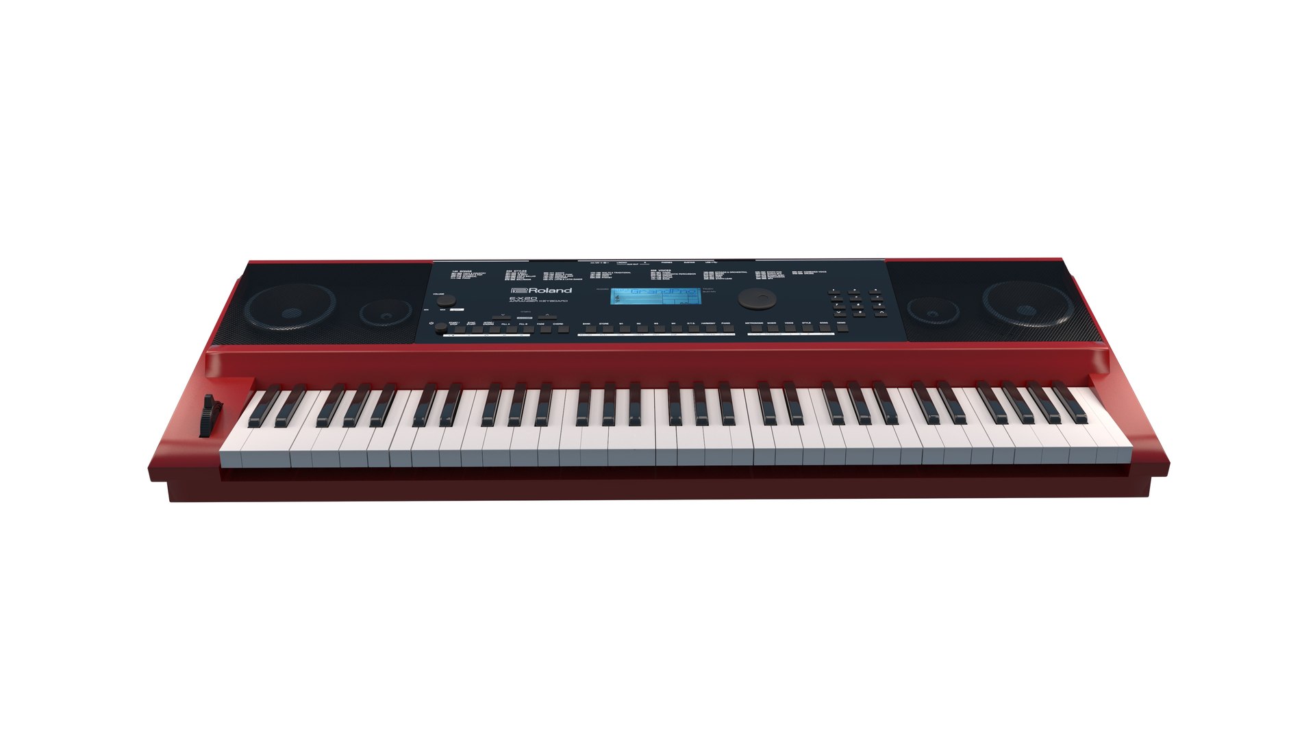Roland Keyboard Red Clour Model - TurboSquid 1841079