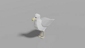 Cartoon Seagull 3D model