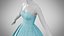 Vestido 48 Azul Cielo Con Diseño