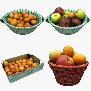 Bowl with Fruits Collection 02 3D model