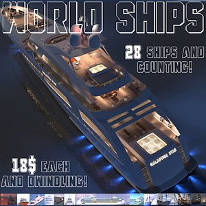 3d model ships tallships yachts