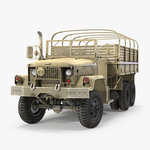 cargo truck m35 desert 3d model