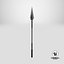 Fantasy Spear05 Glow GameReady Unity PBR  Unreal Engine V-Ray Arnold Textures Included