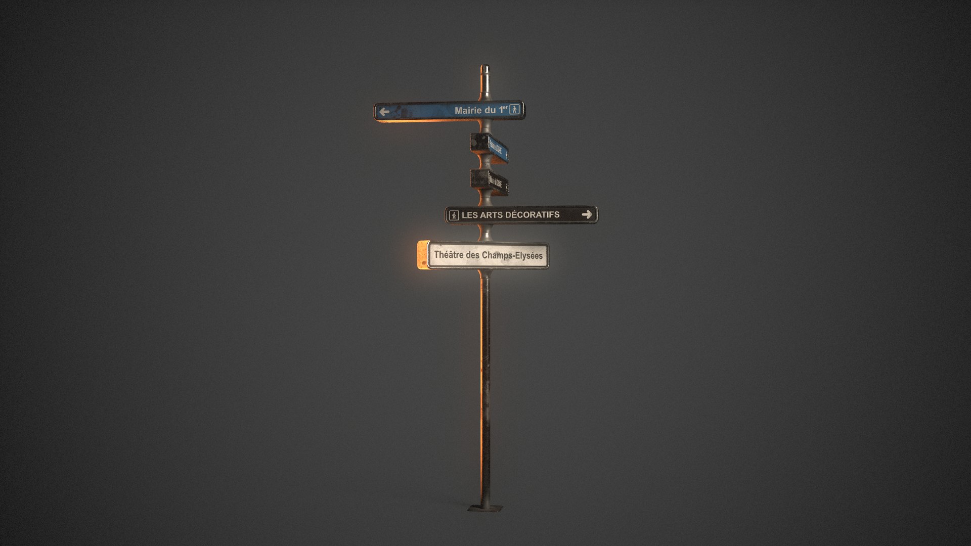 Directional Signage 3D Model - TurboSquid 2349996