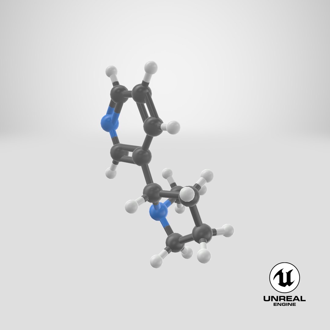 nicotine molecule 3D model https://p.turbosquid.com/ts-thumb/dK/UfoYMJ/2jNC7YLl/stemcell_unreal_render/png/1575494524/1920x1080/fit_q87/552c506171c56e2ecff30cc437a0f075aaefba8b/stemcell_unreal_render.jpg