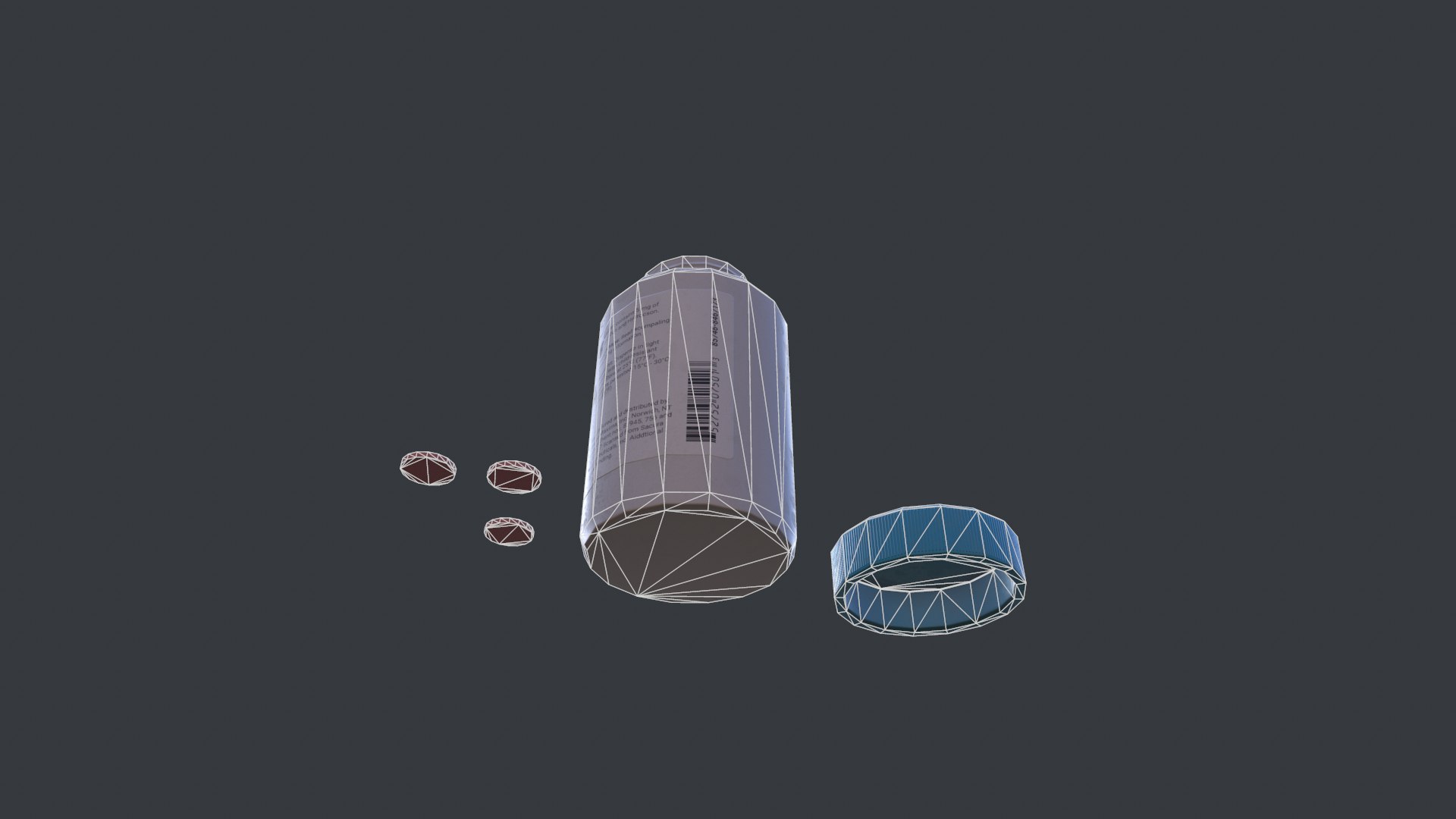 3D Model Pills Hydrocontin - TurboSquid 1727125
