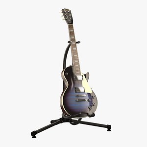 3D Electro Gitar Blue and Stand