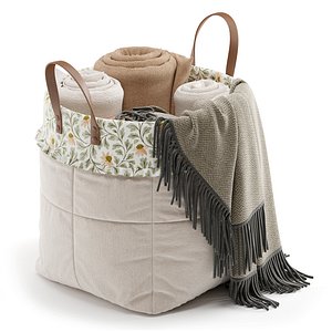 Basket 7 with blanket 3D