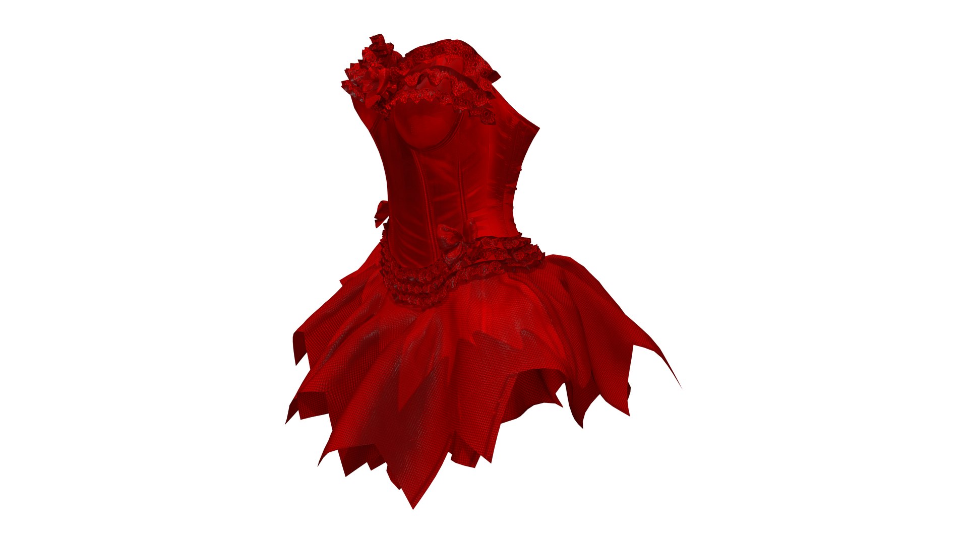 Bridal Corset With Tutu Skirt 3d Model - Turbosquid 1889291