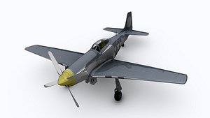 wwii fighter 3d c4d