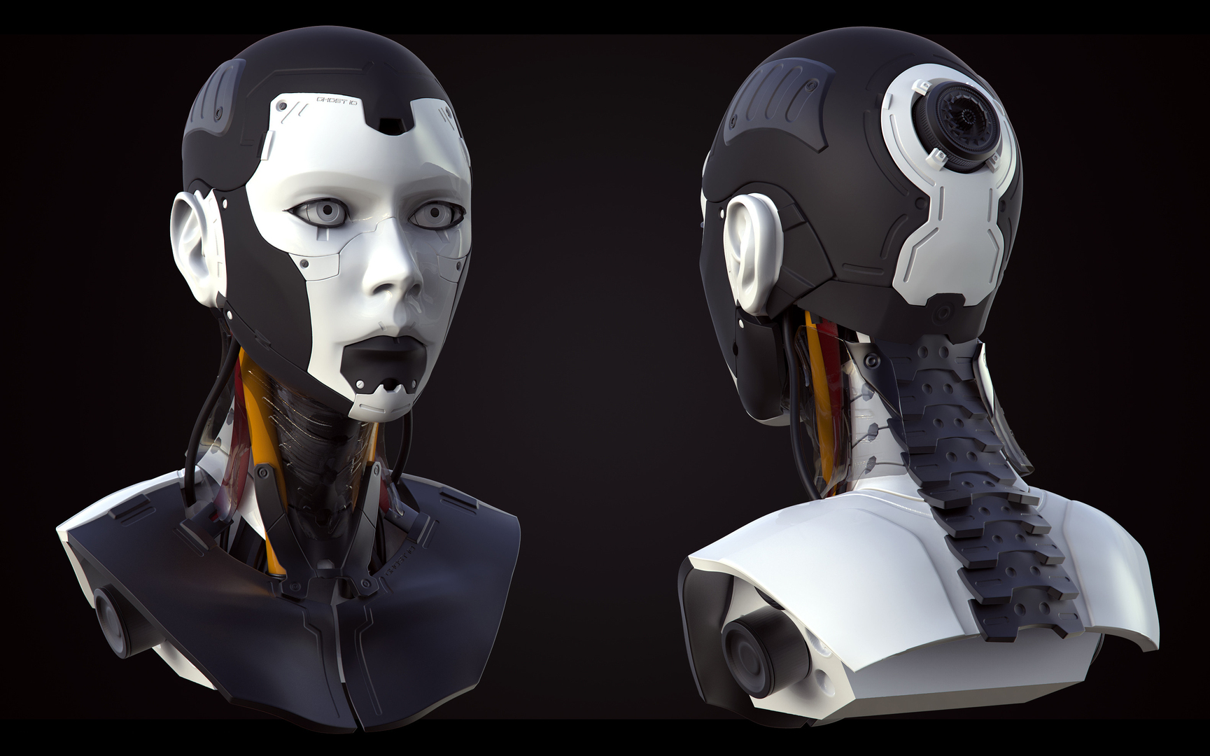 Cyberpunk robot 3d model фото 73