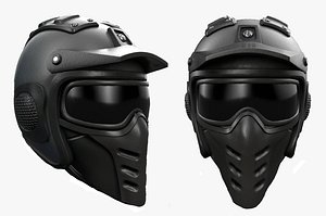 3D model helmet sci fi
