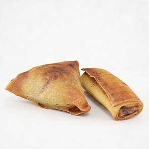 3d model samosa spring roll