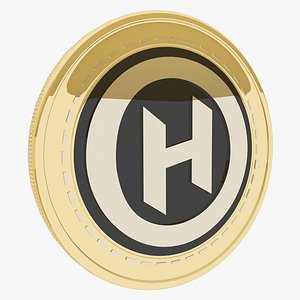 3D model IHT Real Estate Protocol Cryptocurrency Gold Coin