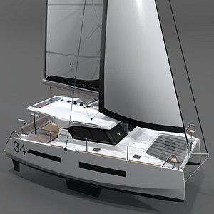 3D 3D Catamaran Aventura 34