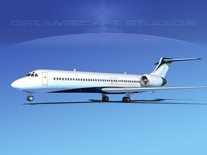 3d model of turbines boeing 717-200 717s