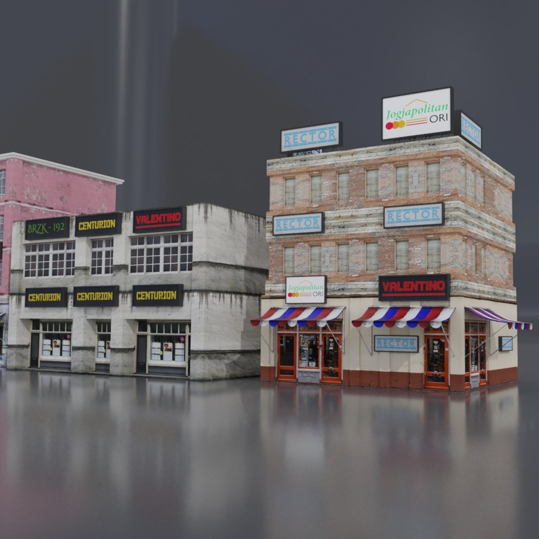 Pack Building 3D Model - TurboSquid 1470450