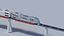 Modello 3D low-poly del treno a levitazione magnetica