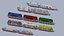Modello 3D low-poly del treno a levitazione magnetica