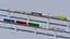 Modello 3D low-poly del treno a levitazione magnetica