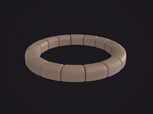 3D Stylized Stone Fire Pit model
