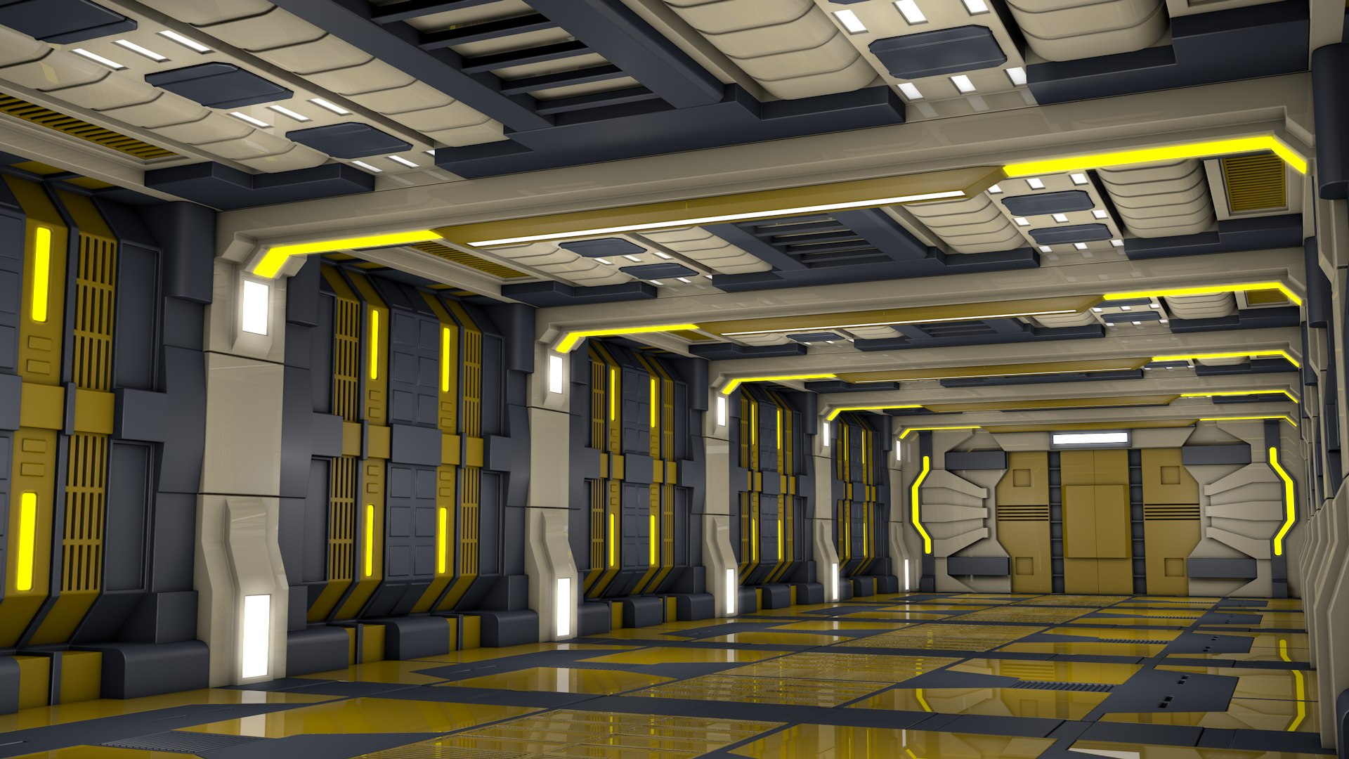 Sci Fi Corridor 3D model - TurboSquid 2072548