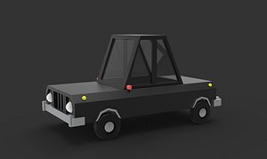 family car Low-poly 3D model 3D