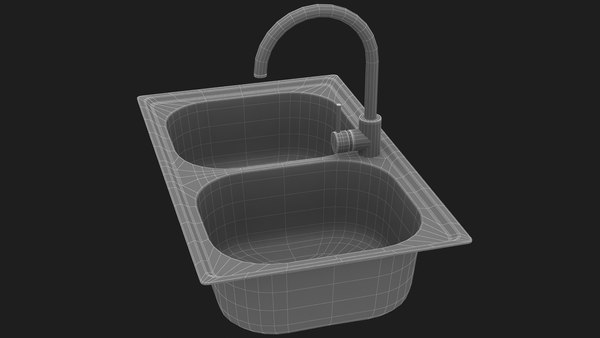 Realistic Kitchen Sink 3d Model Turbosquid 1518493