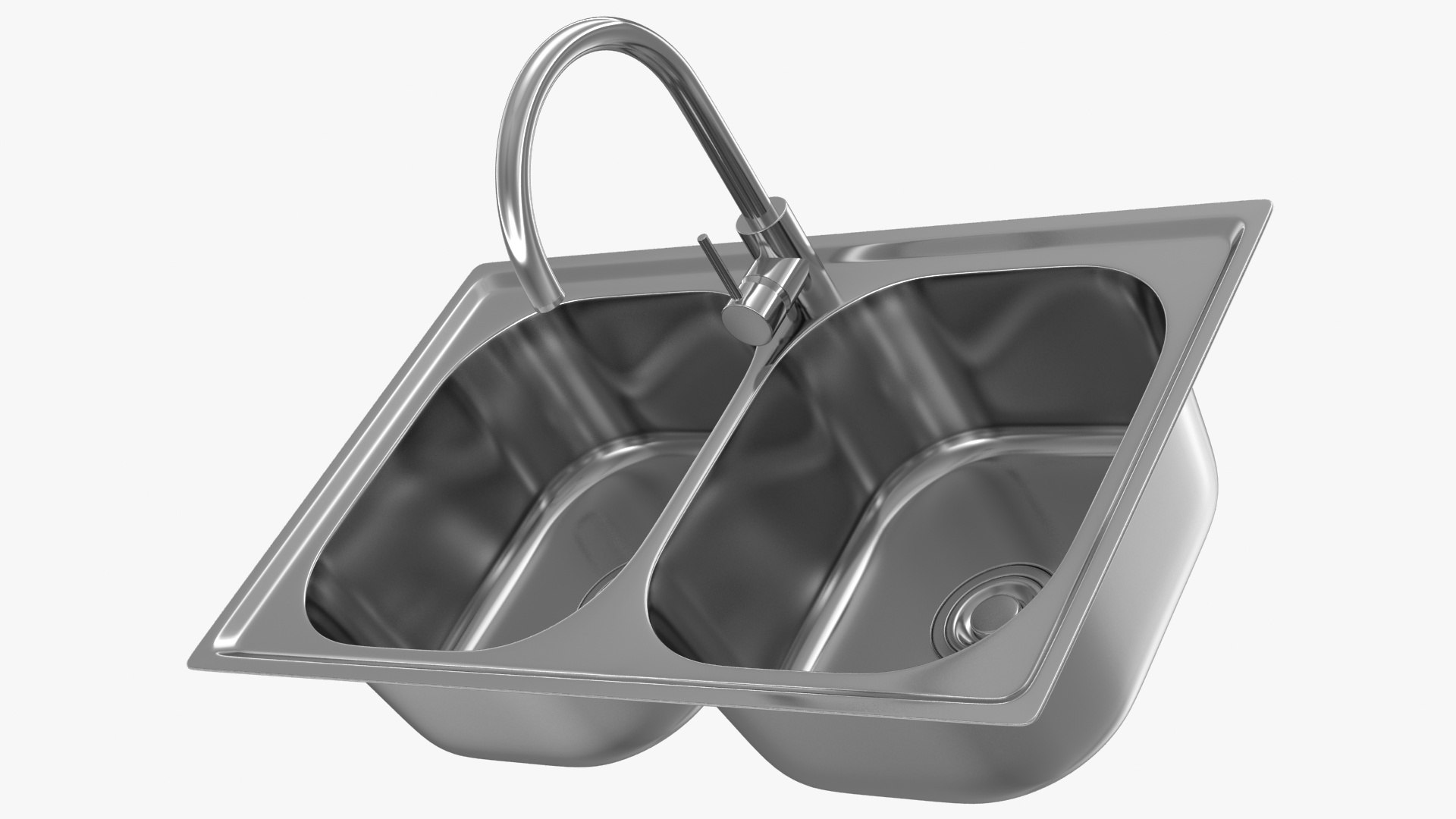 Realistic Kitchen Sink 3d Model Turbosquid 1518493