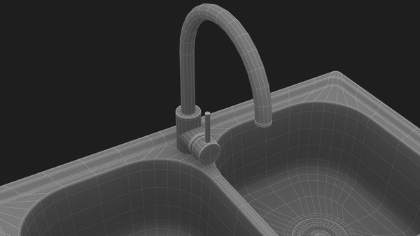 Realistic Kitchen Sink 3d Model Turbosquid 1518493