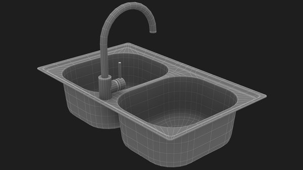 Realistic Kitchen Sink 3d Model Turbosquid 1518493