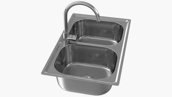 Realistic Kitchen Sink 3d Model Turbosquid 1518493