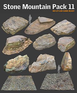 stone mountain pack 3d obj