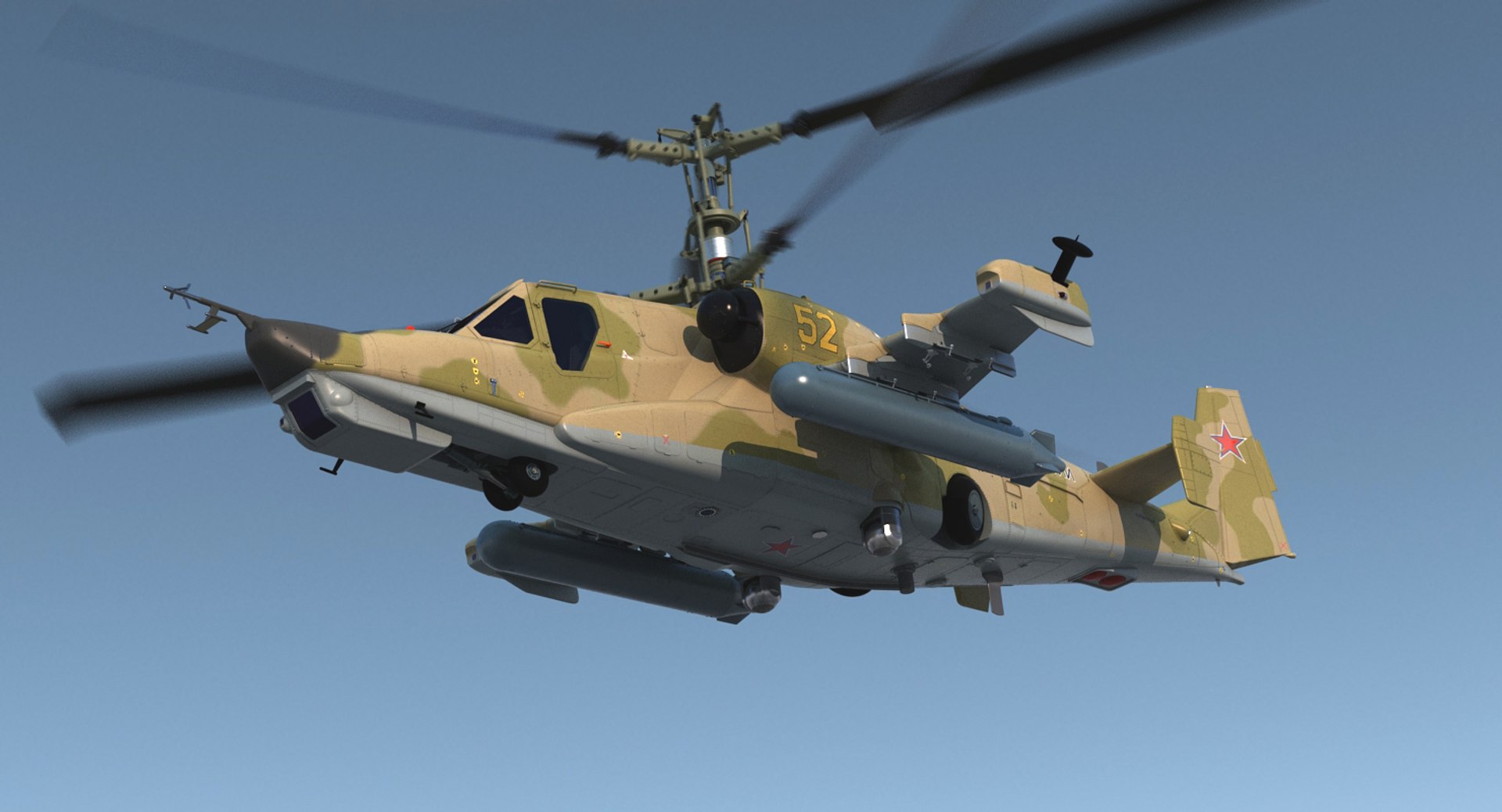 Attack Helicopter Kamov Ka-50 3D Model - TurboSquid 1259015