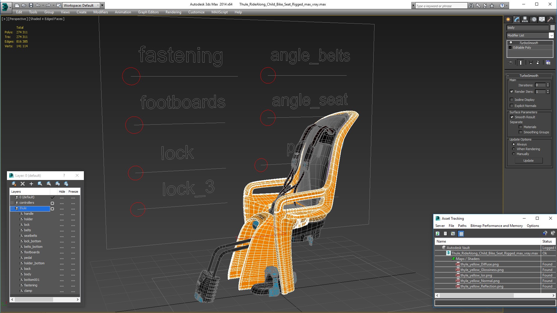 Thule Ridealong Child Bike Seat 3D Model - TurboSquid 1685738