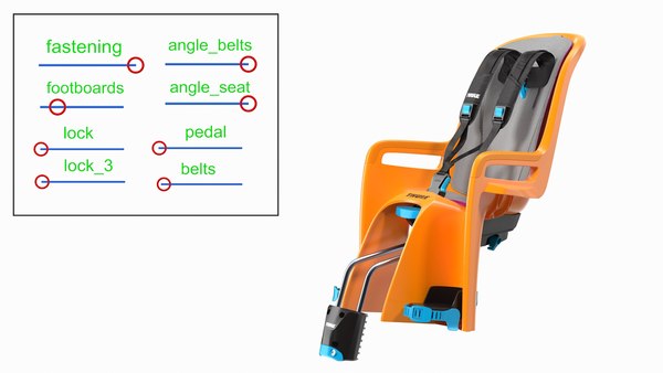 Thule Ridealong Child Bike Seat 3D Model - TurboSquid 1685738