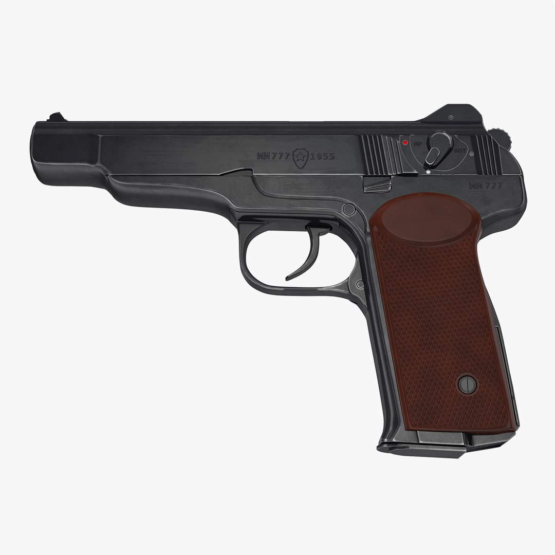 Stechkin Automatic Pistol APS 3D model preview