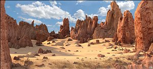 rock desert landscape 3D model