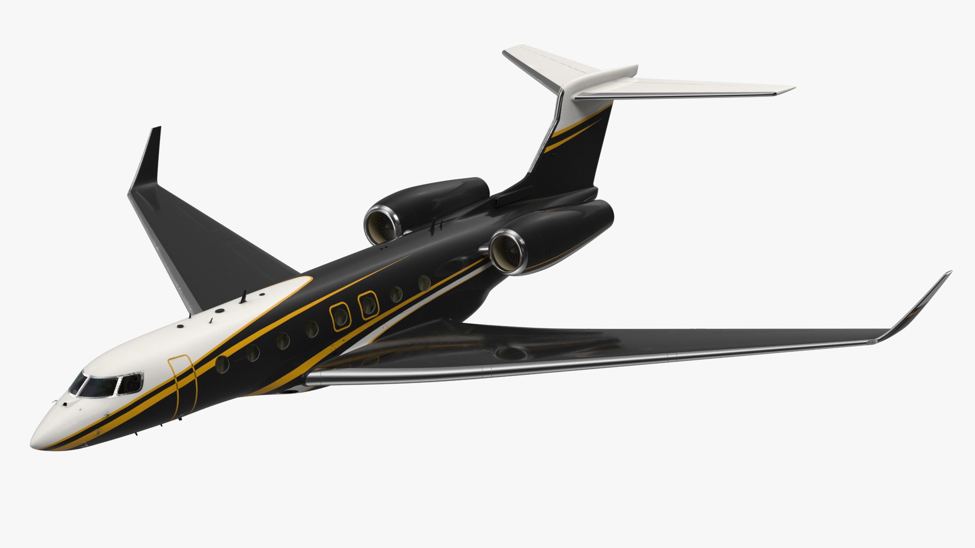 Large Private Jet Flight 3D model preview