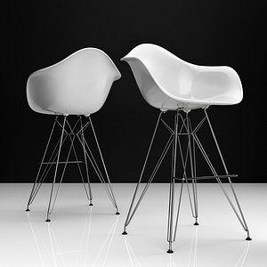 Eames DAR Bar plastic side chairs